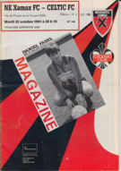 NE Xamax FC - Celtic FC, 22.10. 1991, 16e Final Coupe UEFA, Stade de la Maladiere, Programme officiel
