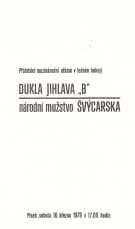 Dukla Jihlava „B“ - narodni muzstvo Svycarska, 10. brezna 1979., Pisek (Offizielles Programm)