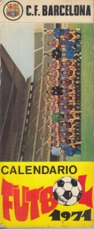 C.F. Barcelona - Calendario Futbol 1971 (13 paginas)
