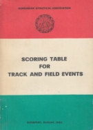 Scoring Table for Track and Field events