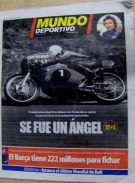 Se fue un Angel - El campeonisimo Angel Nieto fallecio a los 70 anos (Mundo Deportivo, 4.8. 2017)