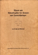 Alters- und Gedenkregister der Sennen- und Turnerschwinger (Hrsg. Eidgenössischer Schwingerverband)