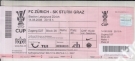 FC Zürich - SK Sturm Graz, 14.08. 2008, UEFA Cup, Stadion Letzigrund, Ticket Zugang D