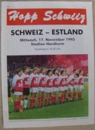 Schweiz - Estland, 17.11.1993, WC-Qualif. USA 94, Stadion Hardturm Zürich, Offizielles Programm