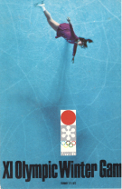 Erster Gruss aus Sapporo (1972) - Postcard stamped Olympic Village Sapporo with 6 autographs