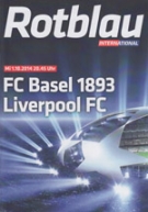 FC Basel - FC Liverpool, 1.10. 2014, CL-Group stage, St.Jakob-Park, Offizielles Programm