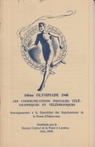 14eme Olympiade 1948 - Les communications postales, télégraphiques et téléphoniques