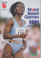 Mobil Bislett Games Oslo, 6. 7. 1991, Bislet Stadion, Official Programme