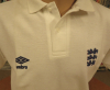 England FA Poloshirt ca. 1980 (Umbro, Size L, 65% Polyester, 35% cotton)
