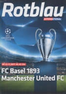 FC Basel - Machester United FC, 22.11. 2017, CL Group stage, St. Jakob Park, Official Programme
