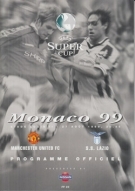 Manchester United - S.S. Lazio, UEFA Super Cup 27.8. 1999, Monaco Stade Louis II, Programme Officiel