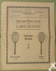 Tournier-Rackets / Spezial-Preis-Liste über Lawn-Tennis (Fritsch & Co., Bahnhofstr. 63, Zürich, ca. 1910)