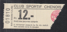 CS Chenois vs FC Zürich, 30 mars 1974, NLA (Ticket, Billets)