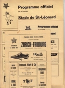 FC Fribourg vs. FC Zürich, (5.3.1961, 5.6. 1971, 15.10. 1972), Stade de St.Leonard, 3 Programme officiel