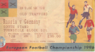 Russia - Germany, 16.6. 1996, Old Trafford, Offiicial Ticket, European Football Championship