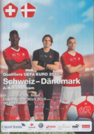 Schweiz - Dänemark, 26.3. 2019, UEFA EURO 2020 Qualf., St. Jakob Basel, Offizielles Programm