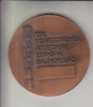XIV. Fedettpalyas Athlétikai Europa Bajnoksag Budapest 1983 (Bronze participant Medal in Box)