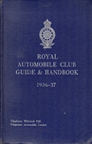 Royal Automobile Club Guide & Handbook 1936-37