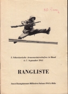 5. Schweizerische Armeemeisterschaften in Basel, 4.-7. Sept. 1941 - Rangliste