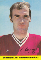 Christian Morgenegg - FC Servette (Carte autogramme avec signature imprimé 1971)